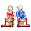 Jubiliumpoppen echtpaar rollator