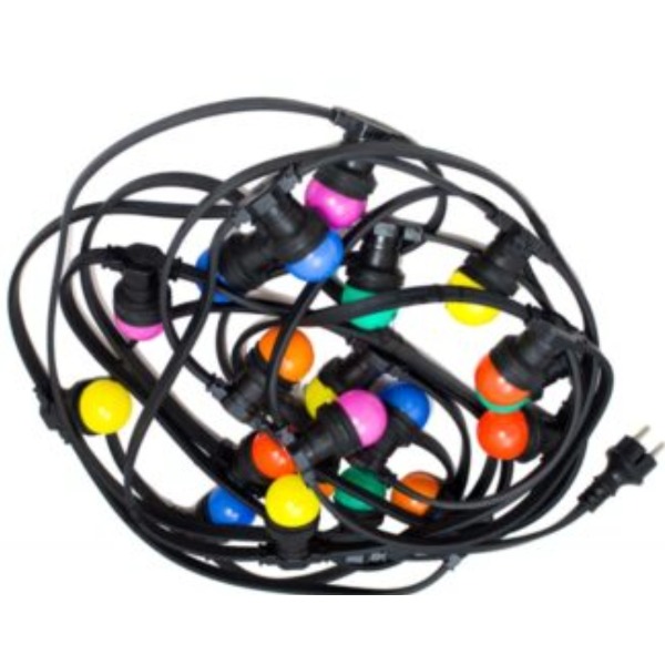 Party verlichting / prikkabel gekleurd 25 meter
